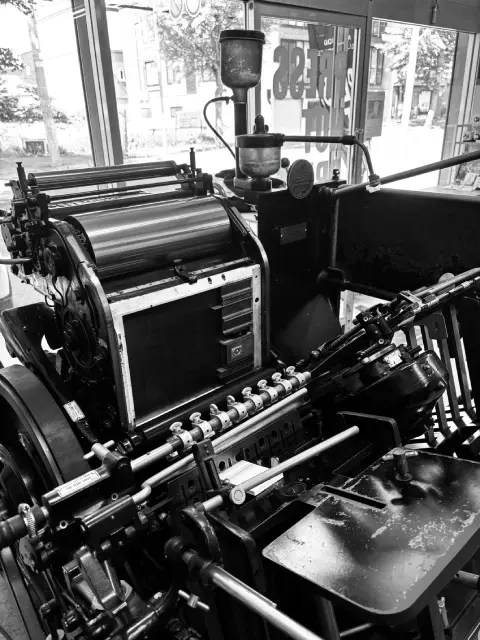 北海道札幌市の活版印刷みどり堂の店舗と道具